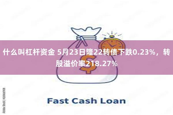 什么叫杠杆资金 5月23日隆22转债下跌0.23%，转股溢价率218.27%